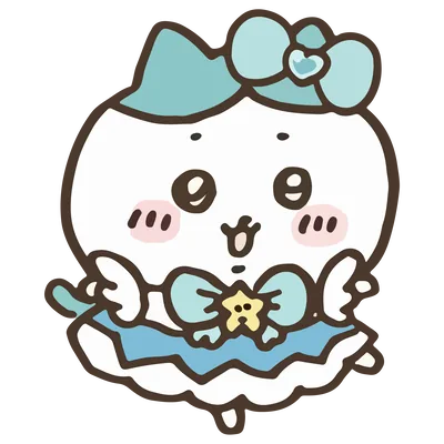 穿著藍色魔法少女偶像服裝的小八透明背景吉伊卡哇貼圖素材