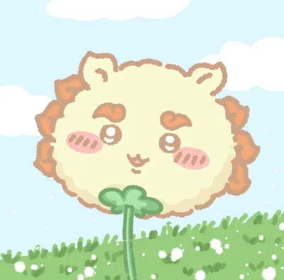化作蒲公英花朵在草地上微笑的獅薩吉伊卡哇頭像