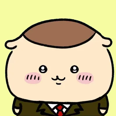 栗子饅頭穿西裝打紅領帶可愛微笑的吉伊卡哇大頭貼