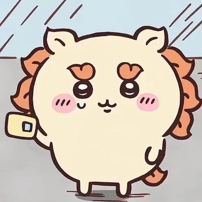 眼眶泛淚滿臉感動拿著小卡片的獅薩可愛頭像
