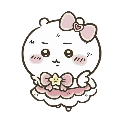 穿著粉色魔法少女蝴蝶結服飾的吉伊卡哇去背圖片