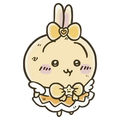 烏薩奇穿著超魔法少女羽翼裙裝透明背景吉伊卡哇 PNG