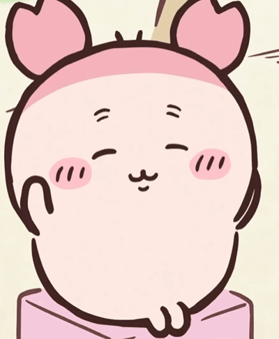 古本/小螃蟹害羞瞇眼微笑的可愛吉伊卡哇 GIF 動圖