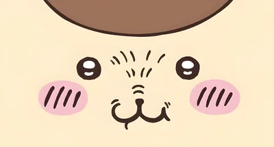Cute Chiikawa character close-up face with blush for PC Wallpaper