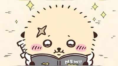 Cute Rakko reading a new menu with sparkling eyes for PC Background