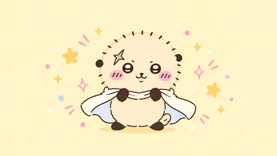 Cute Rakko wearing a cape with sparkling stars for PC 4K Image
