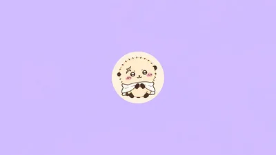 Cute Rakko wearing a cape on a purple background for PC Wallpaper