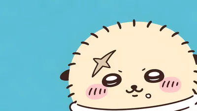 วอลเปเปอร์คอมพิวเตอร์ ลายรักโกะ Rakko สุดน่ารักบนพื้นหลังสีฟ้า