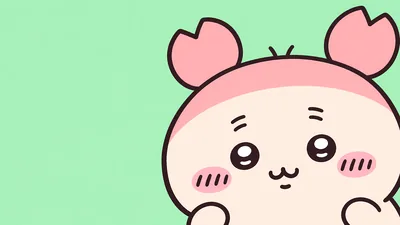 Cute Furuhonya peeking on mint green background wallpaper for PC 4K Image