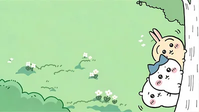 ชิคาวะ Chiikawa ฮาจิวาเระ Hachiware อุซางิ Usagi แอบมอง คอมพิวเตอร์ ภาพพื้นหลัง HD