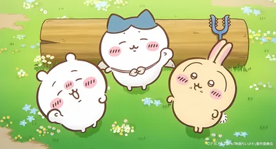 ชิคาวะ Chiikawa ฮาจิวาเระ Hachiware และอุซางิ Usagi วอลเปเปอร์ คอมพิวเตอร์