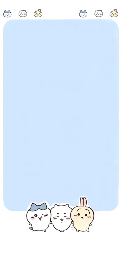 치이카와, 하치와레, 우사기가 손을 잡고 있는 귀여운 스마트폰 배경화면