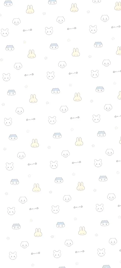 치이카와, 하치와레, 우사기, 모몽가 패턴의 귀여운 스마트폰 배경화면