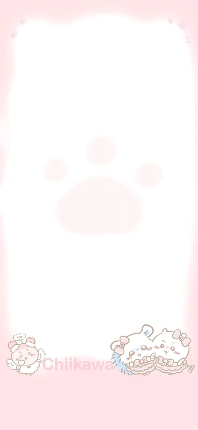 Cute Chiikawa, Hachiware and Momonga pink for Phone Wallpaper.