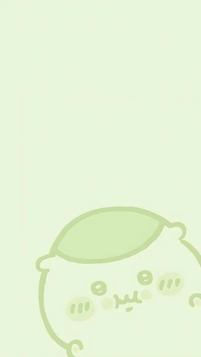 Cute Kurimanju peeking on a pastel green grid for Phone Background