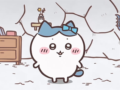 ちいかわキャラクターが居室内で可愛く立つ - ちいかわ壁紙